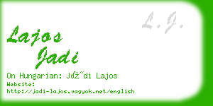 lajos jadi business card